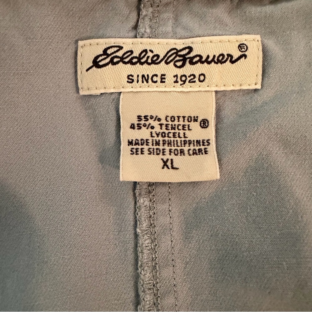 Eddie Bauer Cotton Tencel Sleeveless Jumper Dress Light Blue XL - Picture 7 of 7